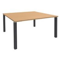 Table de réunion carrée 140x140 cm Lounge 4 pieds Simmob - Image 3