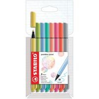 Etui carton 8 feutres PointMax STABILO couleurs pastel ass - Image principale