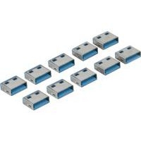 Lot de 10 Bouchon-cadenas USB type A Codage bleu - Image principale