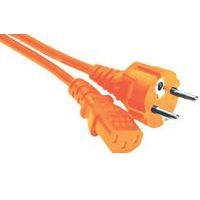 Cordon d'alimentation PC CEE7 droit / C13 orange - 1,8 m - Image principale