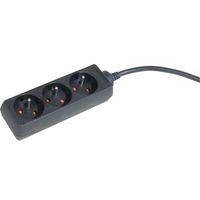 Multiprise 3 prises sans interrupteur noire - 4,0 m - Image principale