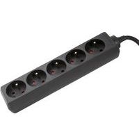 Multiprise 5 prises sans interrupteur noire - 4,0 m - Image principale