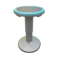 Tabouret Mogoo réglable en hauteur par vérin à gaz piètement gris/assise verte - Image 4