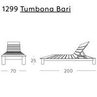 Bain de soleil Bari assise et structure Iroko + coussin - Image 2