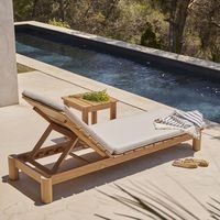Bain de soleil Bari assise et structure Iroko + coussin - Image 3