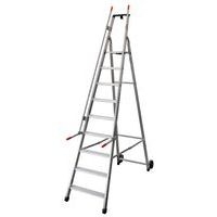 Escabeau Mayorà avec rampe de sécurité et roues - 5 à 9 marches - Facal - Image 2