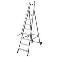 Escabeau Mayorà avec rampe de sécurité et roues - 5 à 9 marches - Facal - Image 3