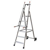 Escabeau Mayorà avec rampe de sécurité et roues - 5 à 9 marches - Facal - Image 5