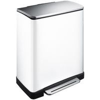 Poubelle à Pédale tri sélectif E-cube 28+18 ltr EKO blanc - Image principale