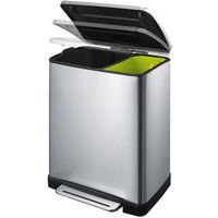 Poubelle à pédale E-Cube Tri-sélectif 10+9 L, Matériau : Inox - Image 2
