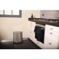 Poubelle à pédale E-Cube Tri-sélectif 10+9 L, Matériau : Inox - Image 5