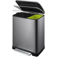 Poubelle à Pédale tri sélectif E-cube 28+18L EKO Acier noir - Image 2