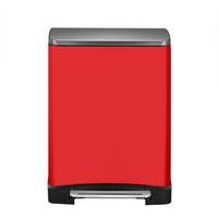 Poubelle à Pédale tri sélectif E-cube 28+18 ltr EKO rouge - Image 2