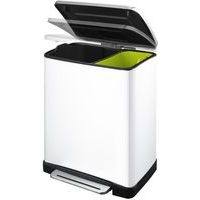 Poubelle à Pédale tri sélectif E-cube 28+18 ltr EKO blanc - Image 4