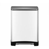 Poubelle à Pédale tri sélectif E-cube 28+18 ltr EKO blanc - Image 2