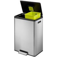 Poubelle à pédale Ecocasa II Recycling Step Bin 20+20 L inox - Image 9