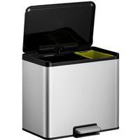 Poubelle à pédale Essential Recycler Step Bin 20+9 L inox ma - Image 4