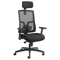 Fauteuil Oria résille pied noir acc. + têtière  assise noir - Image principale