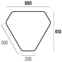 Table mobile Géométra trapèze 60° 68x60,5 cm - Manutan Expert - Image 3