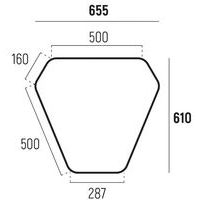 Table mobile Géométra trapèze 45° 65,5x61 cm - Manutan Expert - Image 3