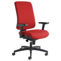 Fauteuil de bureau Oria pied noir avec accoudoirs GGI - Image principale