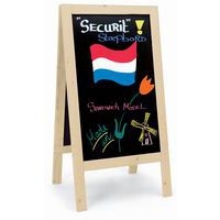 Tableau à craie sandwich - 2 faces - Cadre: Bois - Image 2