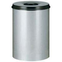 Poubelle antifeu - 15 L, Couvercle coloris : Noir - Image principale