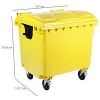 Conteneur à déchet - 1100 L Jaune - Image 4