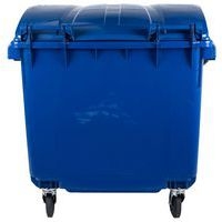 Conteneur à déchet 4 Roues Bleu - 1100L - Mobil Plastic - Image 5