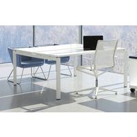 Bureau droit Bench 2 places Inesa Blanc 180 cm - Image 2