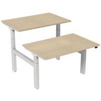 Bureau droit ergonomique Bench électrique 2 places - Kelli - Image 4