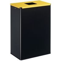 Poubelle de tri plastique 60 L Gris / Jaune - Image principale