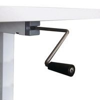 Bureau droit ergonomique Bench à manivelle 2 places piètement en H - Kelli - Image 3