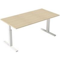 Bureau droit à manivelle avec piètement en T - Kelli - Image principale