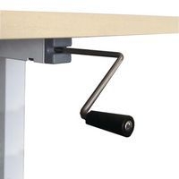 Bureau droit ergonomique Bench à manivelle 2 places piètement en H - Kelli - Image 4