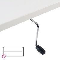 Bureau droit à manivelle avec piètement en T - Kelli - Image 3