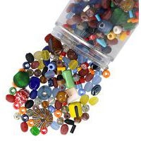Bocal 300g de perles en verre tailles et couleurs assorties - Image 2