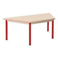 Table fixe Chloé plateau beige 4 pieds trapèze - Mobidecor - Image principale