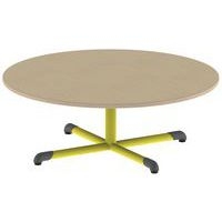 Table fixe Chloé plateau hêtre pied central ronde - Mobidecor - Image principale