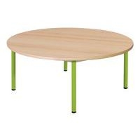 Table fixe Chloé plateau hêtre 4 pieds ronde - Mobidecor - Image principale