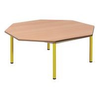 Table fixe Chloé plateau hêtre 4 pieds octogonale - Mobidecor - Image principale