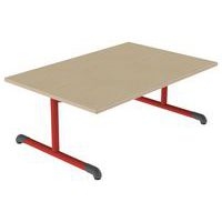 Table Chloé rectang. dégagement latéral, plateau hêtre - Mobidecor - Image principale