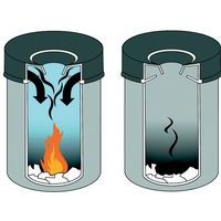 Poubelle en métal antifeu - 60 L - Image 2