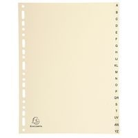 Lot de 10 Intercalaires carte peau 155g 20 positions de a à z A4 - Image principale