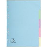 Lot de 50 Intercalaires carte pastel 180g forever 5 positions A4 - Image principale