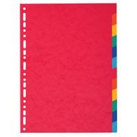 Lot de 25 Intercalaires carte 220g 12 positions - a4 - Image principale