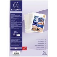 Lot de 10 Sachet de 10 pochettes perforées - pvc lisse - a4 - Image principale