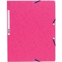 Chemise élastique sans rabat carte lustrée 400gm² A4 fuchsia (lot de 25) - Image principale