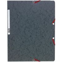 Chemise à élastique sans rabat carte lustrée 400gm² A4 gris (lot de 25) - Image principale