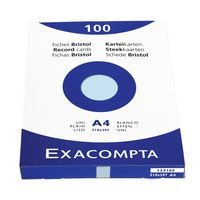 Étui de 100 fiches azur uni non perforé 210x297mm - Image principale